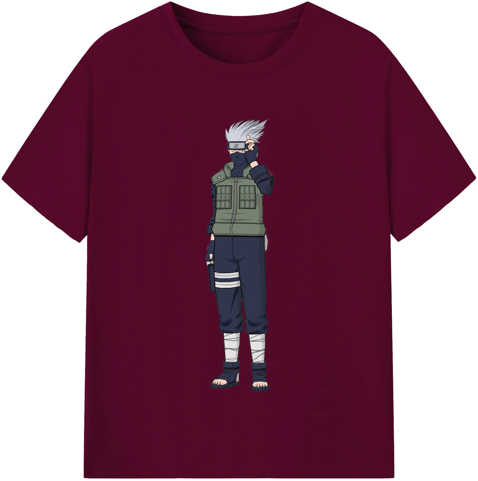 （画像用） NARUTO -ナルト- はたけ カカシ Hatake Kakashi レディースカジュアルプリントTシャツ（綿100％）